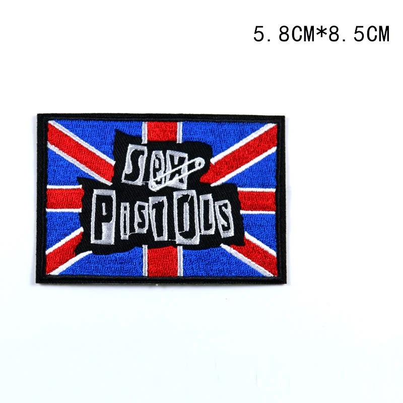 Q TONGUE LIPS ROLLING Tongue The Rolling Music Songs Kiss Army WU-TANG WUTANG Punk Rock Roll Band Logo Patches badge Appliques - Цвет: Q