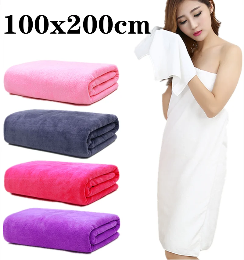 100X200cmMicrofiber Bath Towel ,  Extra Absorbent, Fast Drying, Multipurpose for Swimming, Fitness, Sports, Yoga, Grey 3