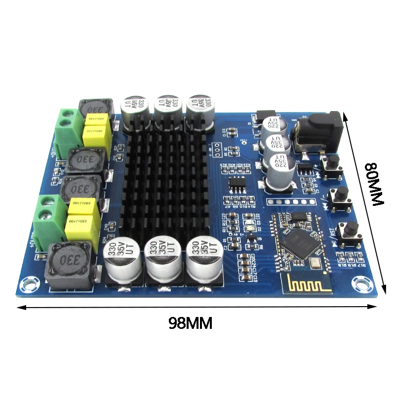 Bluetooth усилитель двухканальный 2*120 Вт TPA3116D2 аудио Мощность Цифровой усилитель модуль DC12-14 вольт звуковой усилитель для динамиков