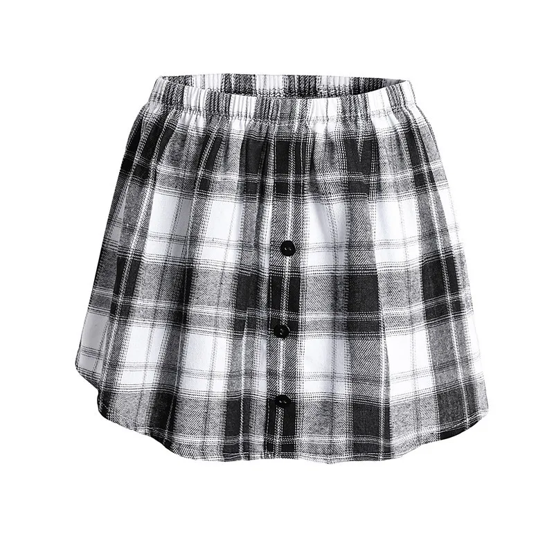 cute skirts 2021 Pure color, wild fart curtain, fake hem shirt, folded, inner base, short skirt, denim A-line skirt Waist Detachable Apron pencil skirt Skirts