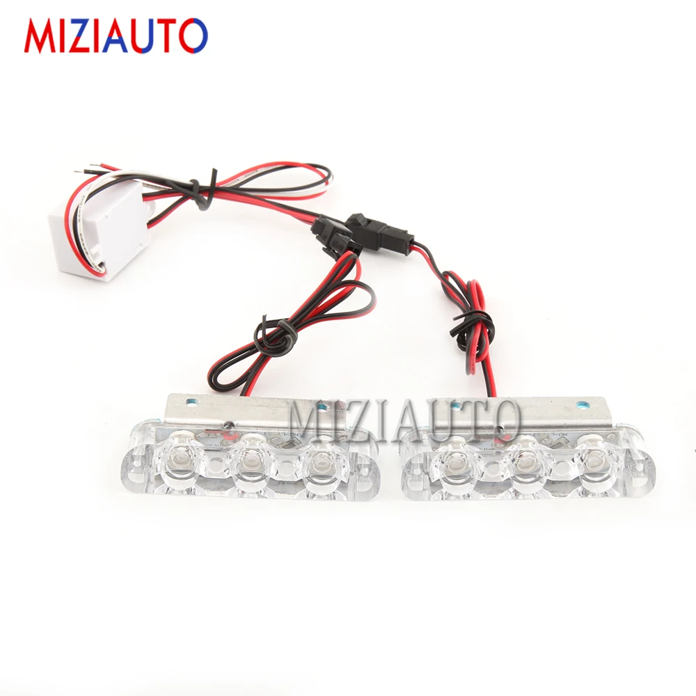 MIZIAUTO 2x3 светодиодный полиции светильник s ультра-тонкий 12 V-24 V 6 светодиодный аварийный автомобиль грузовик боковой Strobe Предупреждение светильник автомобильный светильник s