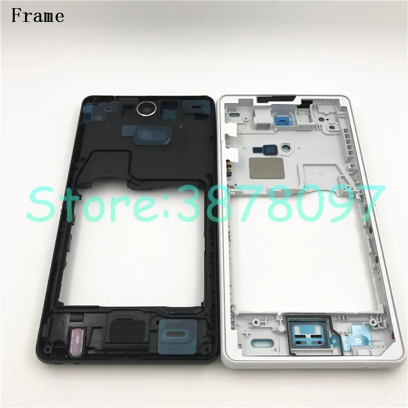 Для sony Xperia ZR M36H C5502 C5503 крышка батареи Задняя Дверь Корпус чехол+ ЖК средняя рамка Шасси Замена пластины