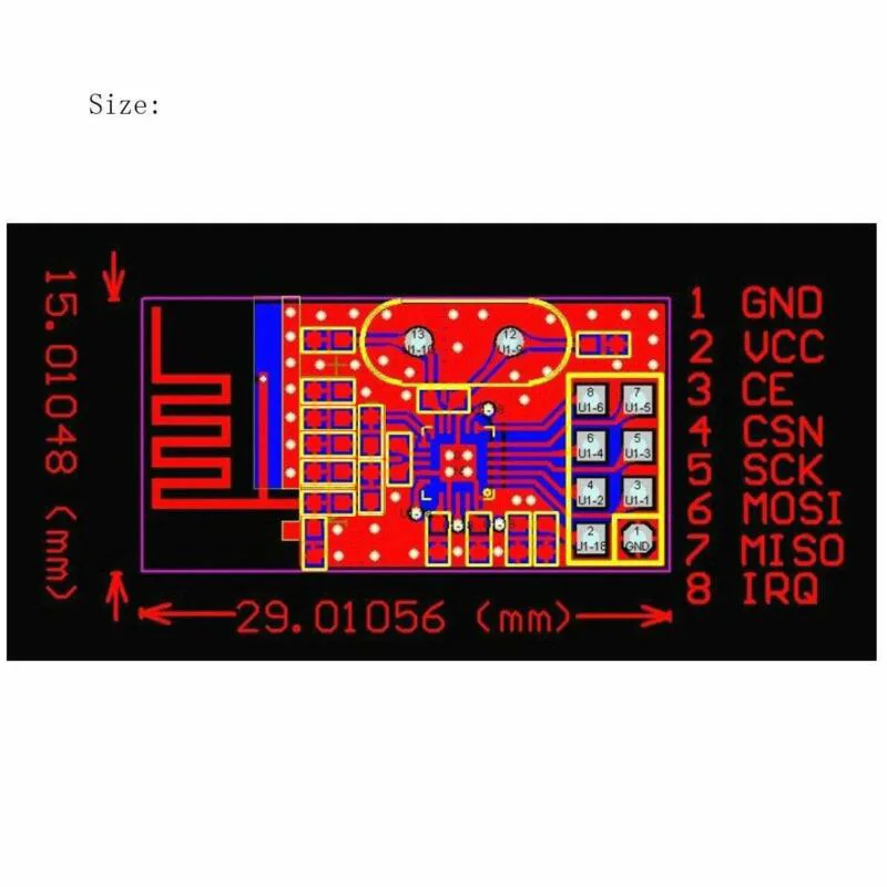 Изготовлен из высококачественного материала NRF24L01+ модуль радиоприемопередатчика 2,4 Ghz RF для Arduino PI Модель Беспроводная 200M
