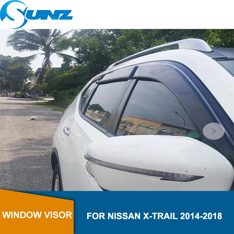 

Black Car Window Deflector Visor For NISSAN Rogue X-TRAIL 2014 2015 2016 2017 2018 Car accessories SUNZ