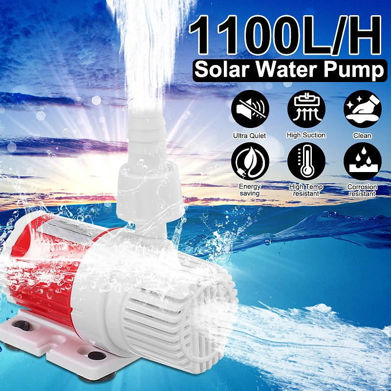 12V 20W DC 1100L/H Energy Saving Submersible Water Pump Marine Controllable Adjustable Speed Water Pump Fish Tank Aquarium