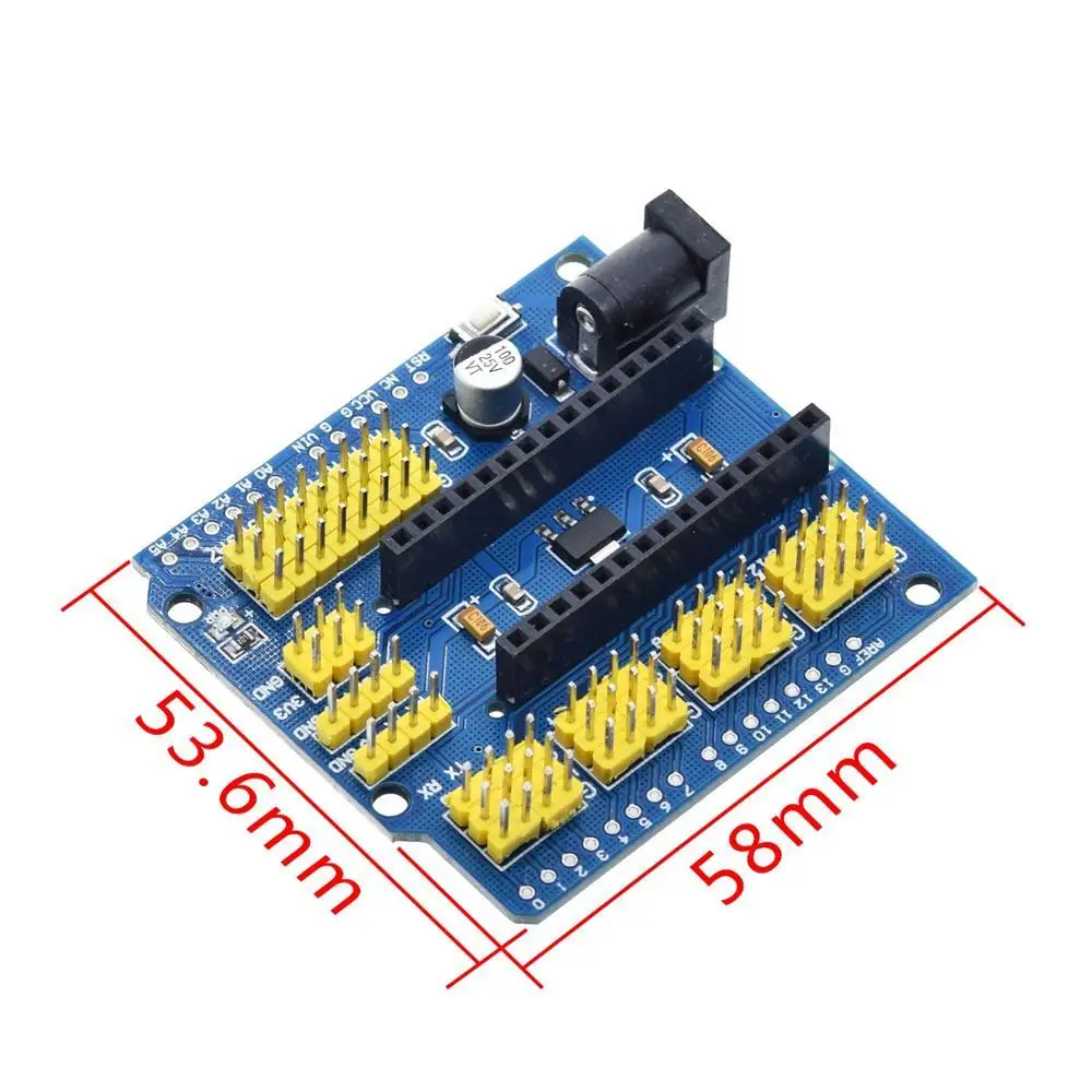 Nano Mini USB с Загрузчиком совместимый для Arduino Nano 3,0 контроллер CH340 USB драйвер 16 МГц Nano v3.0 ATMEGA328P - Цвет: NANO expansion blue