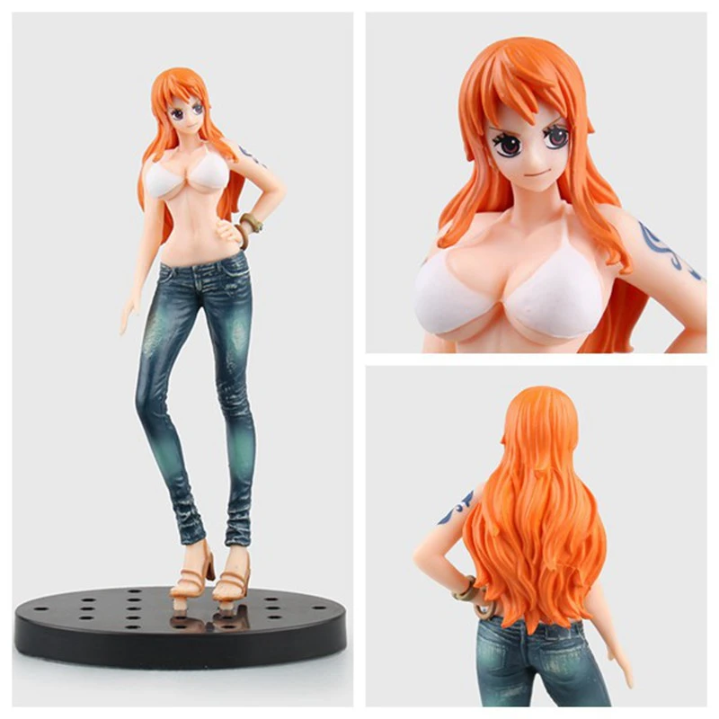 2 Color Anime Action Figure One Piece Nami Jeans Freak Ver Sexy Girl Pvc 18cm New World Model Cartoon Collection Doll Brand New One Piece Pop Figure One Pieceaction Figure One Piece Aliexpress