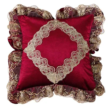 

45x45/50x50/60x60cm Korean retro lace cushion cover decorative frill throw pillowcase sofa vintage lumbar pillow cover