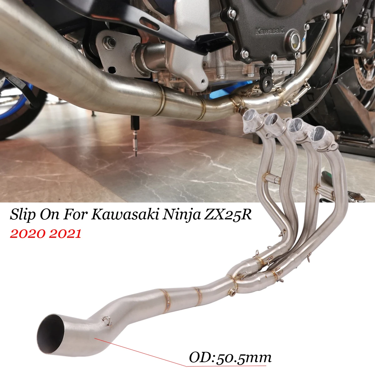 Motorcycle Exhaust For Kawasaki Ninja ZX 25R ZX25R 2020 2021 Full System Escape Moto Modified