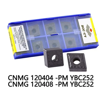

10PCS CNMG120404-PM YBC252 CNMG120408-PM YBC252 tungsten carbide turning inserts for steel cutting tool cnc plate