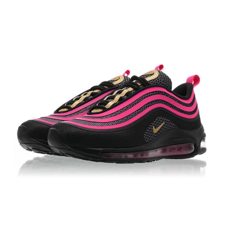 Nike AIR MAX 97 ультра женские кроссовки для бега черные розовые классические модные уличные кроссовки удобные амортизирующие прочные 917999-002