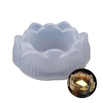 

Transparent DIY Ashtray Mold Lotus Candle Holder Storage Box Mould Concrete Succulent Plant Flower Pot Making Accesory