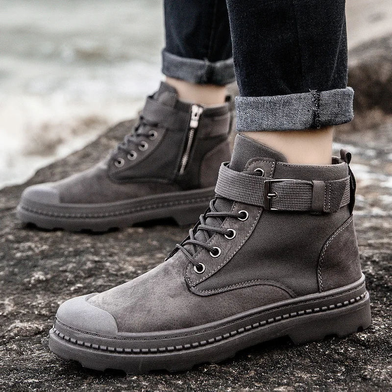 

2020 Autumn And Winter New Style Martin Boots Worker Boot Hight-top Casual Sports England Retro Trendy Shoes Men's