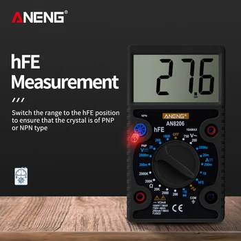 

Multimeter Tester Handheld Mini Digital Multimeter Buzzer Wave Output Ampere Voltage Ohm Tester Electronic Multi Meter