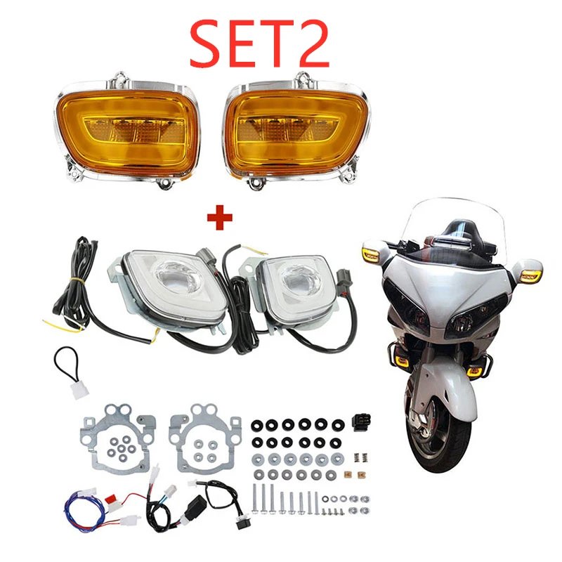  Motorcycle LED Turn Signal Driving Fog Light For Honda Goldwing GL1800 2001-2017 2012-2017 F6B 2013 - 32856010492