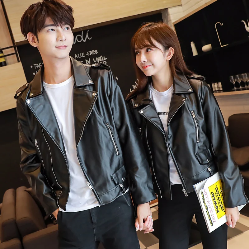 

Basic Coat Leather Jacket Female Plus size Motorcycle 2019 Coat Women Biker Lady Outwear Spring Autumn Outerwear Short Clothes