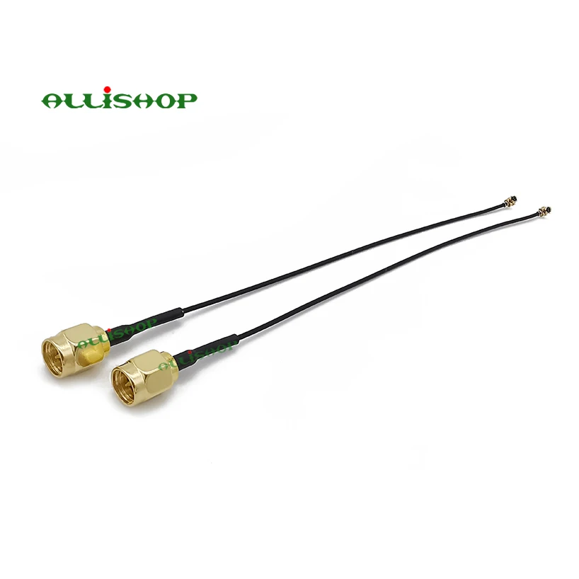 Черный коаксиальный адаптер ALLISHOP размером 10 см переходник с IPX IPEX UFL на SMA male