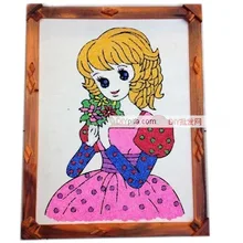 16-дюймовая деревянная рама из массива дерева мульти-функциональный жемчугом Снежинка чертежная доска для творчества DIY альбом для рисования картины кадр для детей