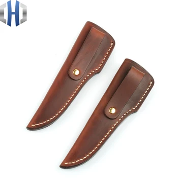 

EDC Handmade Leather Sheath Scabbard Nordic Mini Hunting Knife Integrated Sheath