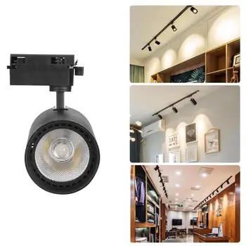 

2PCS/set 30W 4000K Commercial COB LED Track Spot Light Track Rail Lamp for Shopping Mall Shop Window Display CE RoHS Approval