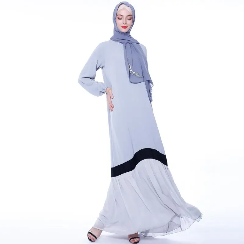 Модные abaya скромные Кафтан Дубай макси Длинные вечерние платья мусульманские женщины рюшами джилбаб кафтан Арабский исламский халат одежда платье Турция