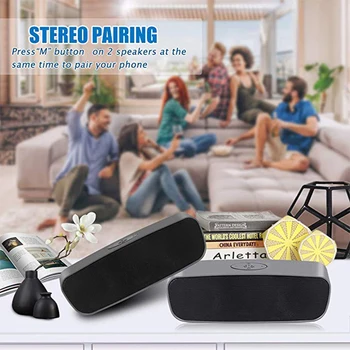 

Wireless Bluetooth 5.0 Speaker Noise Reduction Wireless HIFI Radio Subwoofer Sound Box With Mic Surpport TF Card U Disk FM
