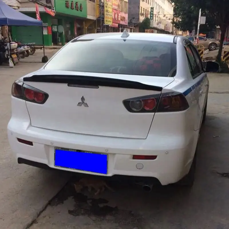 

For Mitsubishi Lancer EX Evo spoiler 2008 - 2015 ABS Plastic Unpainted Primer Color Rear Trunk Wing Spoiler