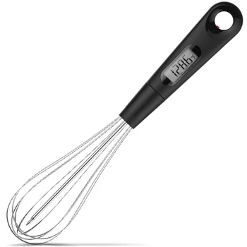 

2 in 1 Digital Meat Thermometer Eggbeater Whisk Kitchen Cooking Food Thermometer with Long Probe Household Cooking Tools