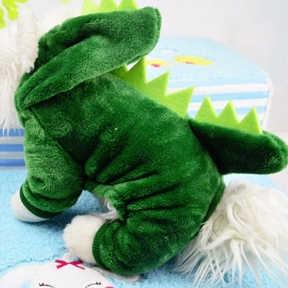 

Pet Warm Coat Clothes Kitten Cat Halloween Dinosaur Costume Puppy Cute Outfits Funny Cats 4 Legs Dressing up Hoodie Jacket