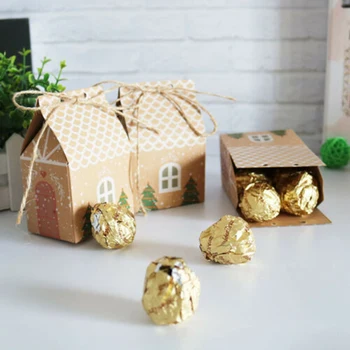 

Craft Kraft Paper With Ropes Paper box Ornament Home House Shape Christmas Tree