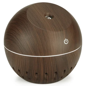 

Usb Wood Grain Essential Oil Diffuser 130Ml Ultrasonic Humidifier Household Aroma Diffuser Aromatherapy Mist Maker With Led Deep