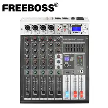 Freeboss ADM-GBR6 48V Phantom Power Repaeat Wirkung USB Funktion Bluetooth Karaoke DJ konsole 99DSP Mixer Audio 6 Kanal