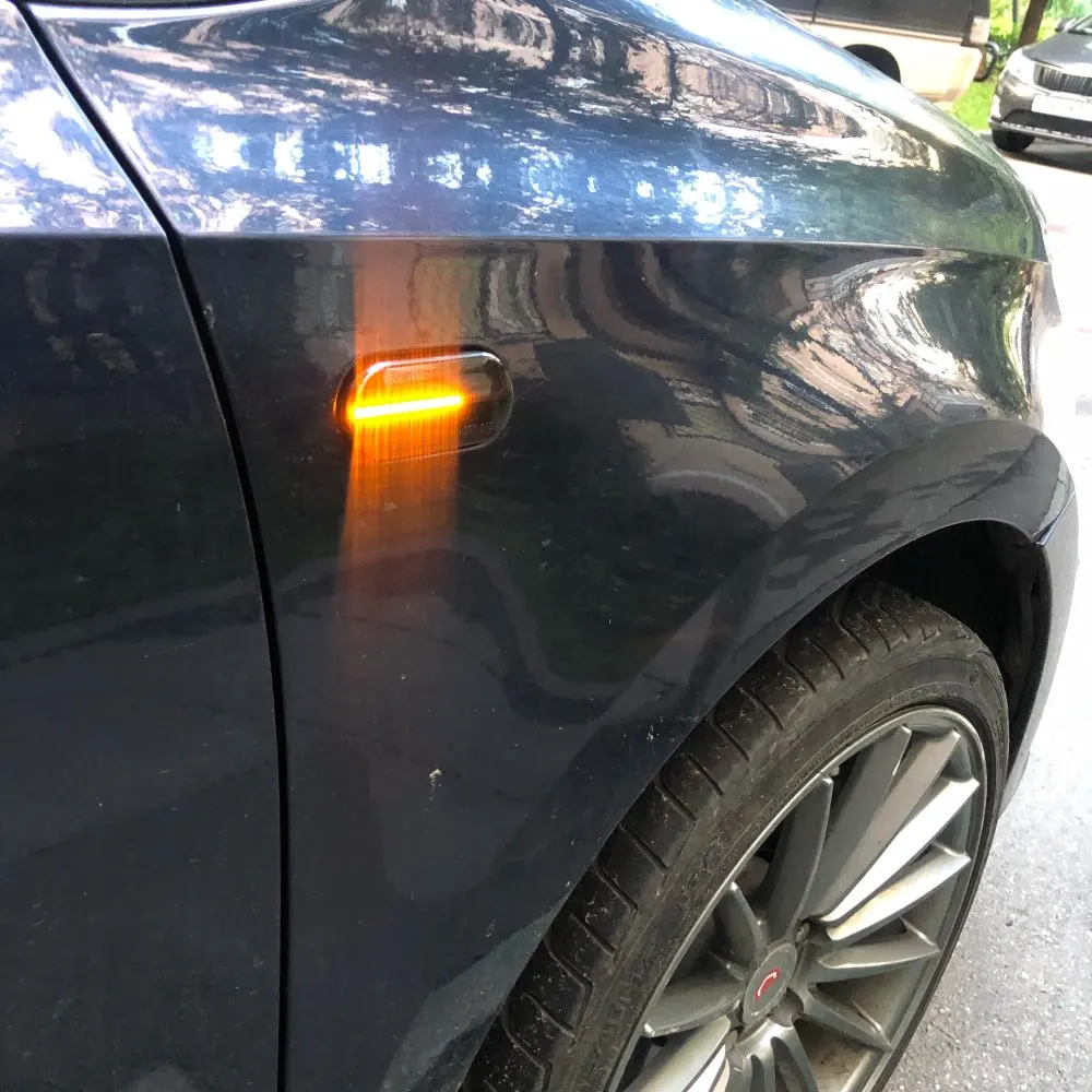 2 шт. динамические Автомобильные светодиодные боковые указатели поворота для VW