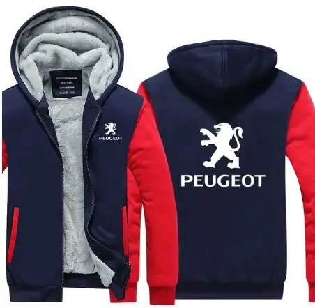 Зимние толстовки, мужские толстовки на молнии peugeot, спортивный костюм, мужские повседневные утепленные пальто для мужчин, куртки с капюшоном, одежда