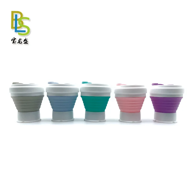 

New Style Hot Sales Silica Gel Folding Cup Telescopic Cup Creative with Free Travel Mug Portable Outdoor Sports Riding Glass