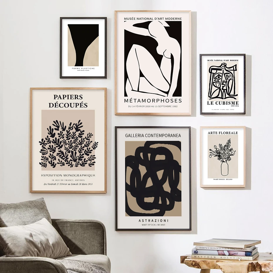 

Abstract Floral Body Line Boho Posters Wall Art Canvas Painting Print Pictures for Living Room Modern Interior Home Decoration