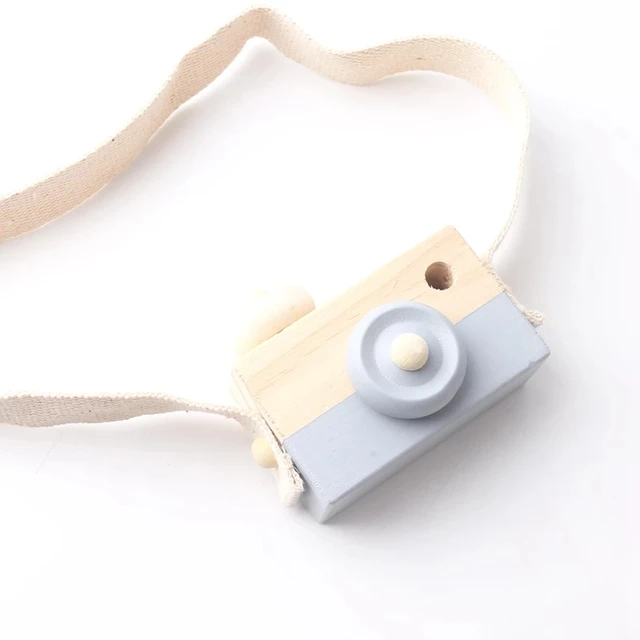 Baby Toy Cute Wooden Camera Toy Hanging Nordic Style Beech Wood Camera Educational Toys Fashion Home Photography Prop Decor Gift 2