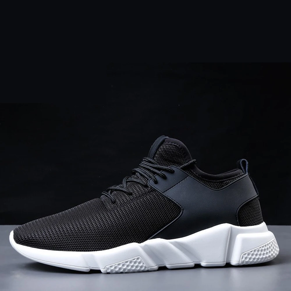 

Casual Trainers Sport Sneakers Men's Vulcanize Shoes Breathable Mesh Anti-skid Women Men Run Shoes Black Lightweight Sneakers