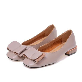 

LIMEIKE Shallow Mouth Shoes Woman 2020 Brand Luxury Women Autumn Square Toe Casual Female Sneakers Flats