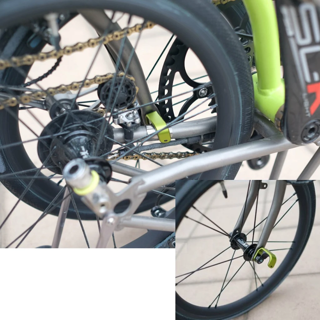 Alloy E-type Fork Axle Hook Clip for Brompton Folding Bike Carrying Black