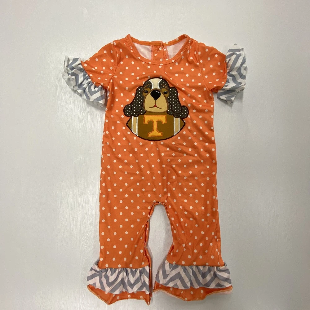 baby girl baseball romper