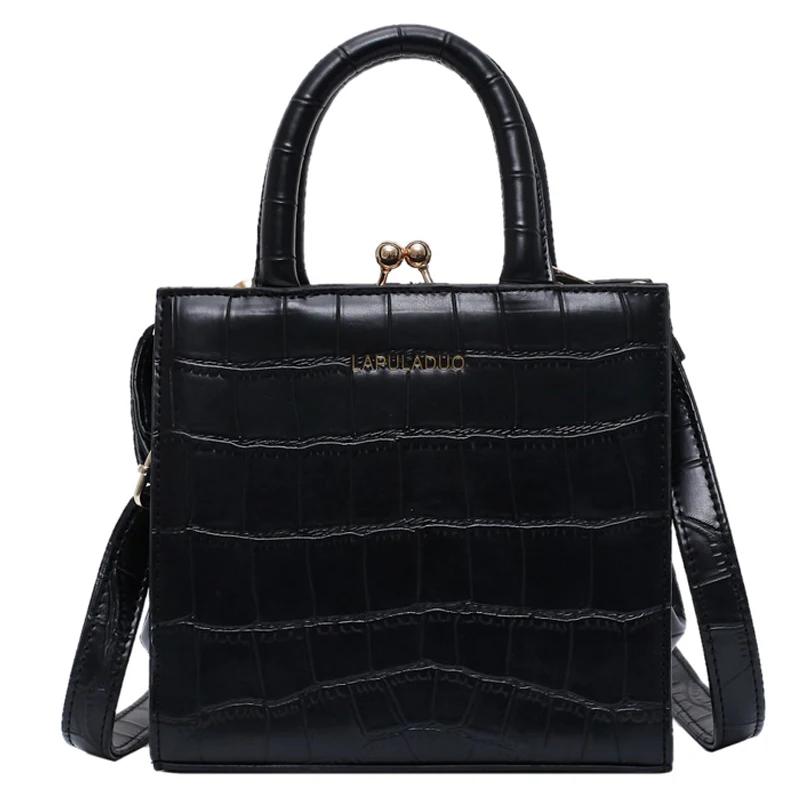 

iVog New Arrival Everyday Female Small Crossbody Messenger Handbag gg Black Geometric Hand Bags for Women 2019