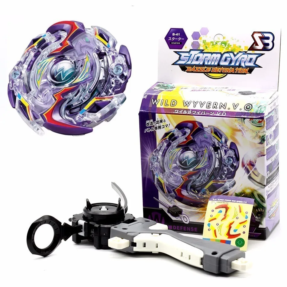 B41 Красочные коробки beyblade взрыв для продажи металла Fusion 4d bb807d b66 b48 b34 b35 b59 b41 launcher Топ Набор спиннинг дети играть - Цвет: B41