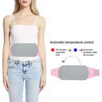 

Electric Heating Belt Uterus Menstrual Stomachache Pain Relieve Hot Compress Belt with USB Cable for Women Waist Massager Health