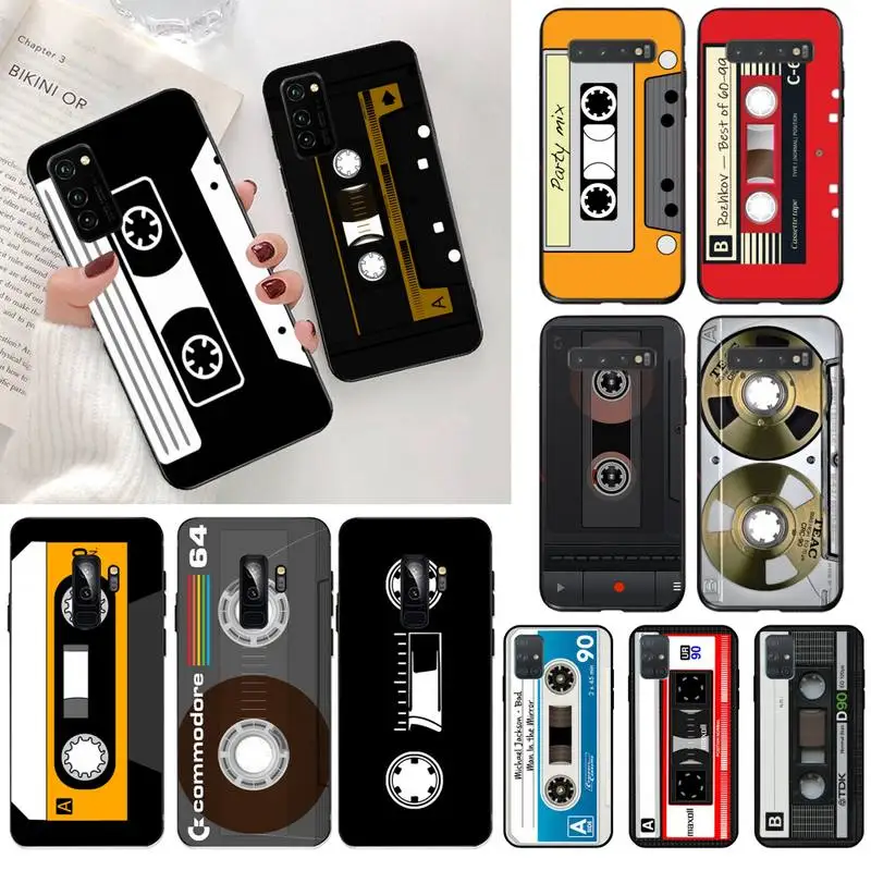 Мягкая резиновая кассета mixtape для телефона Samsung S20 plus Ultra S6 S7 edge S8 S9 S10 5G lite 2020 |