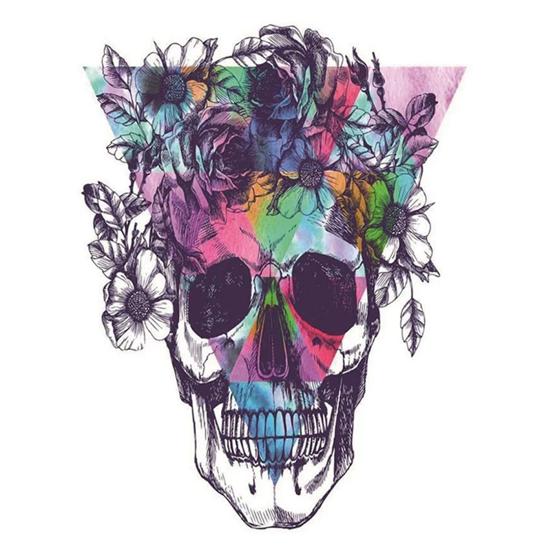Flowers eye skull 5D алмазная вышивка крестиком набор Настенный декор Искусство ремесло - Цвет: Flowers eye skull