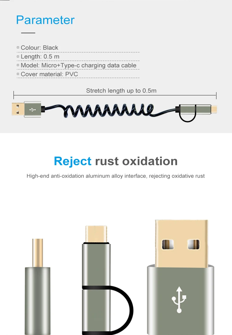 QC3.0 usb type-C кабель для samsung Galaxy Note 9 S9 2A Micro USB кабель 2 в 1 быстрая зарядка USB C кабель для Redmi Note 7