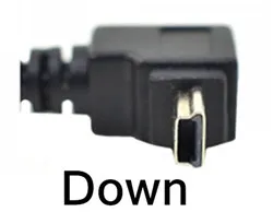 Down USB 2,0 штекер для мини-usb вверх вниз влево вправо Угловой 90 градусов кабель 0,25 м 0,5 м 1,8 м 3 м 5 м для камеры MP4 планшета - Цвет: Down