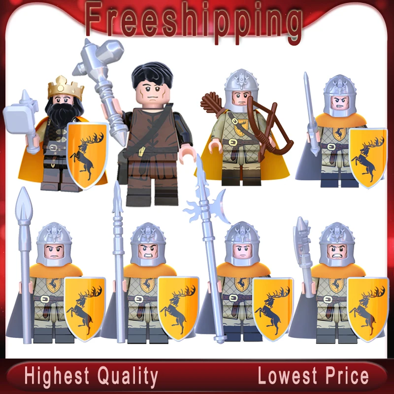 

Game of Thrones Sword Archer Axe Spear Infantry Gendry Baratheon Walker Jon Snow Building Blocks Bricks Toys For Kids KT1029
