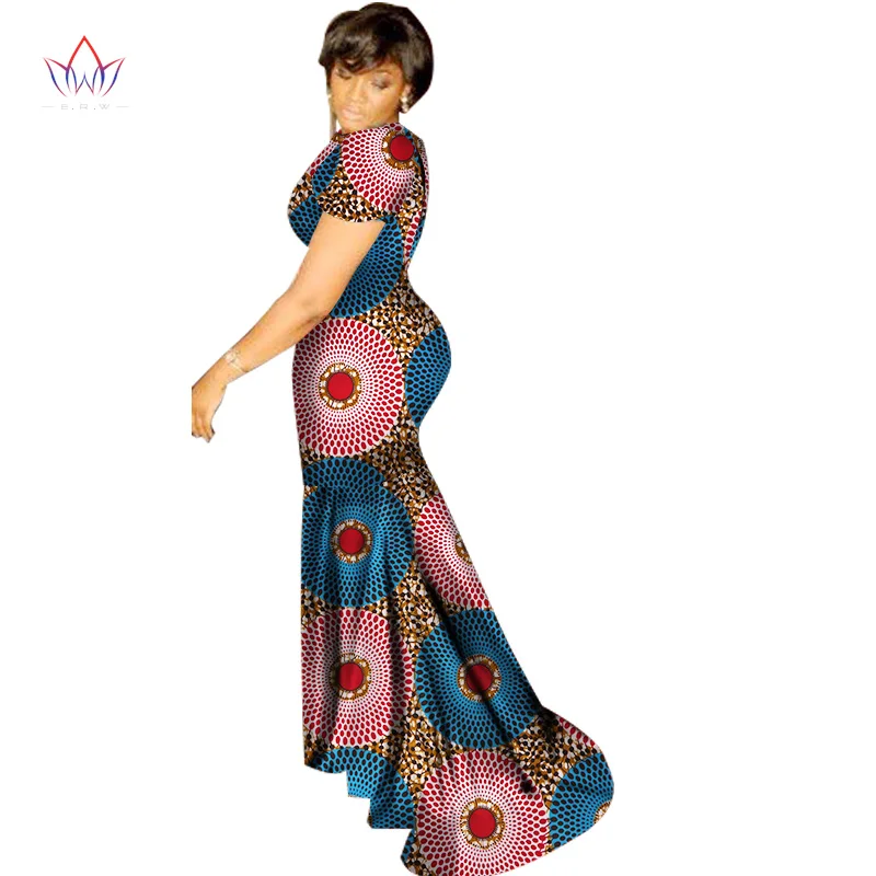 BRW африканские платья женское летнее платье длинное платье сексуальные макси платья Базен Riche африканская одежда с принтом Одежда Дашики WY1388 - Цвет: 8